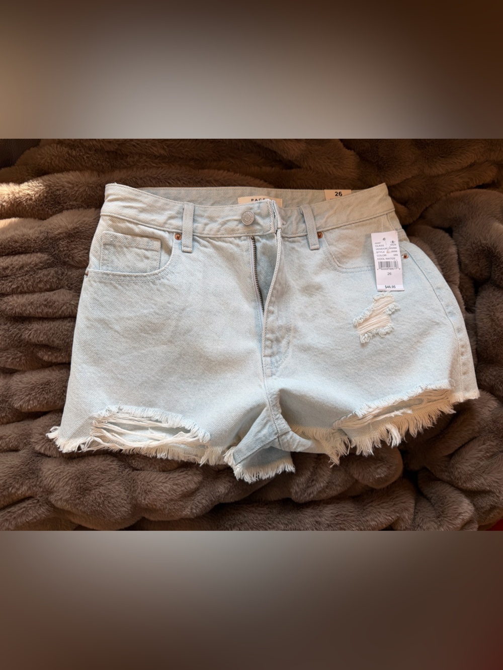 PacSun Light Blue Distressed Denim Cutoff Shorts
